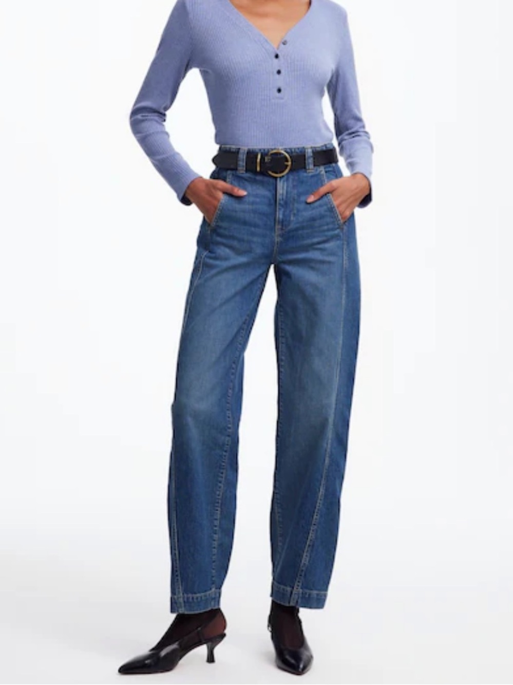 Madewell Tapered Denim Trouser size 23X32